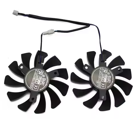 TCE HA8010H12F-Z 75MM 2Pin GTX1050Ti GPU Cooler DUAL Fan for GTX 1050Ti GTX-1050-Ti-4GT-OC(2Pcs)
