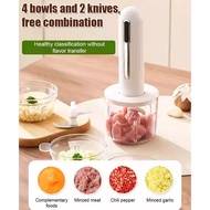 【4-Bowl 2-Blade 6-Second Chop】Mini Food Chopper And Processor Food Chopper / Mini Food Processor / K