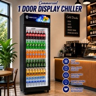 Snow Cloud Commercial Display Chiller 1 Door Glass Door Refrigerator Beverage Cooler 2°C-8°C R290