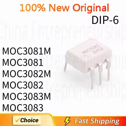 5 PCS DIP-6 MOC3081M MOC3081 MOC3082M MOC3082 MOC3083M MOC3083 DIP-6 white Optocoupler isolator 100%