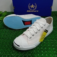 White Canvas Jack Shoes