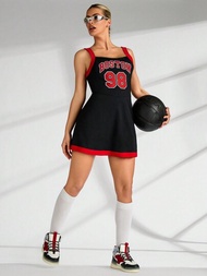 SHEIN VARSITIE 運動籃球&amp;啦啦隊裝基本大腿高筒襪&amp;印花配連衣裙