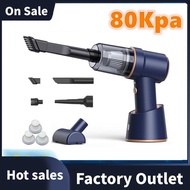 80000Pa Car Vacuum Cleaner Wireless Charging Compressed Air Handheld High-Power with HEPA Filter for