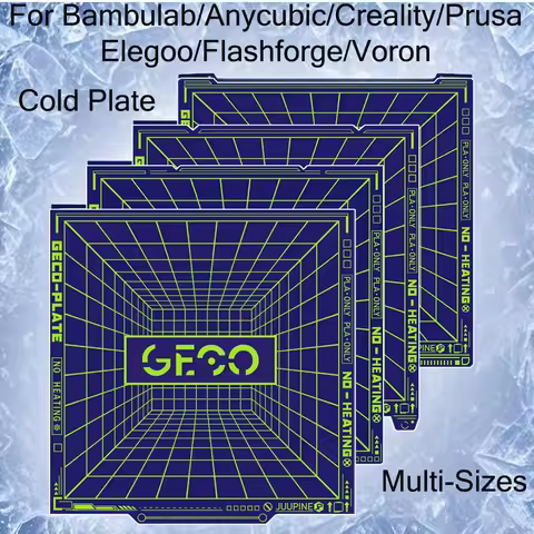 GECO Cold Build Pate For Bambu Lab A1 X1C P1P Kobra 2 Ad5m Prusa Mk3 Voron 300 K1 Ender 3 No Heating