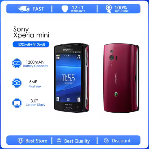 Sony Ericsson Xperia mini ST15 Refurbished-Original unlocked Mobile Phone ST15i 3G WIFI GPS 3MP Came