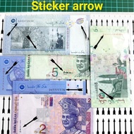 A512 sticker arrow sticker old paper money old coins old Malaysian money old money tube