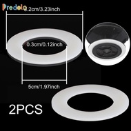 [Predolo] 2Pcs Toilet Flush Seal Rings White Maintenance Parts, 1.97Inches Inner Hole Diameter 0.12I