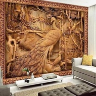 Wallpaper 3D Custom Motif Relief Merak