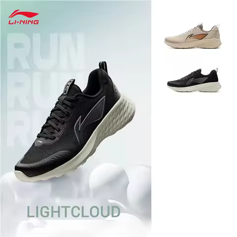 LI-NING Men's LIGHTCLOUD Running Jogger Shoes Breathable Comfortable LiNing Leisure Sports Sneakers 