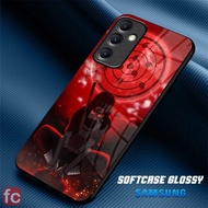 HP Glossy Softcase Samsung A15 A25 A35 A55 |FR62| Glass Effect Silicone Case, Mica Silicone Camera P