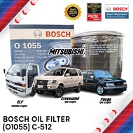 Bosch Oil Filter C-512 for Isuzu ELF NHR55E Engine, Crosswind 4JB1 Engine, Fuego 4JA1 Engine