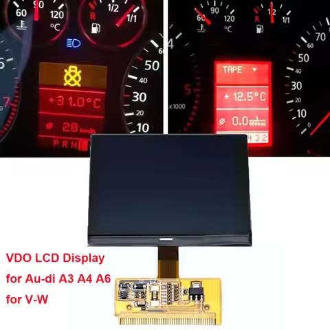 VDO LCD CLUSTER Display Screen For Au-di A3 A4 A6 For V-W For Pass-at For Se-at Dashboard Pixel Repa