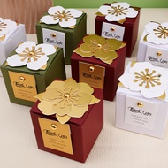 Ins European Gift Box Green White Red Engagement Candy Small Fresh Flowers Packing Wedding Door Gift Boxs