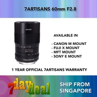 7Artisans 60mm F/2.8 Macro Manual Focus Lens