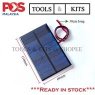 1.25W 5V 250mA Mini Polycrystalline Solar Panel + 30cm Red & Black Wires DIY Solar Projects DIY Sola
