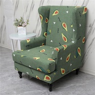 Split Style Wingback Chair Cover Spandex Floral Relax Wing Back Chair Slipcover for Living Room Elastic King Back Armchair Cover