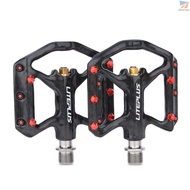 【New】Bicycle Carbon Fiber Pedal Titanium Axis Road Bike Pedal 3 Bearing Anti-Skid Pedal