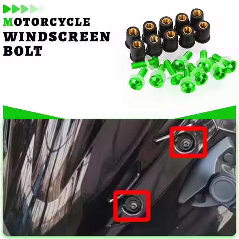 5mm 10PCS Windshield Windscreen Deflectors Bolts Kit For Kawasaki Z125 Pro Z250 Z250SL Z300 Z400 Z65