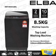 KCE 🔥 ELBA 8.5KG Top Load Washing Machine Washer/Mesin Basuh- EWT-R8503(BK) Electrolux/Haier/Midea/T