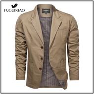FUGUINIAO Bộ Com Lê Nam Một Nút Ôm Vừa Vặn Cỡ Lớn Mới Áo Khoác Áo Khoác Nam Thường Ngày Áo Khoác Com