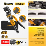 INGCO Industrial Hexagonal Hydraulic Crimping Tool 45KN with Case HHCT0170 + FREEBIES FMAC TOOLS
