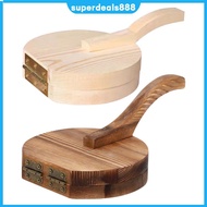 [Fast Arrival] Wooden Dumpling Dough Presser Non Slip Handle Dough Pressing Tool for Corn Flour Tort