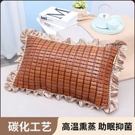 K-Y/ Summer Mahjong Summer Sleeping Mat Pillow Household Bamboo Mat Summer Sleeping Mat Pillow Sets of Single Lace Tea C