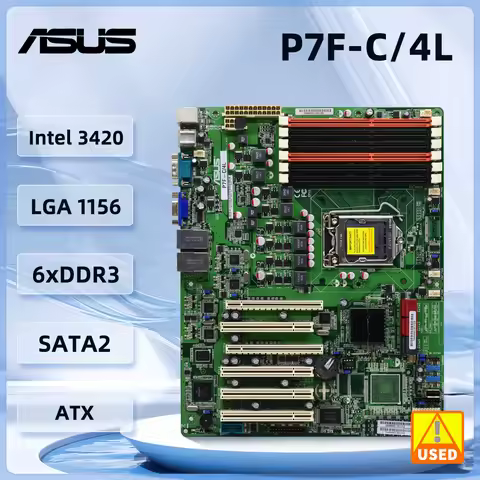 ASUS P7F-C/4L server Motherboard LGA 1156 DDR3 32GB intel 3420 ATX support Core Intel Core i7-800 Xe