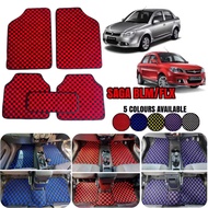 PROTON SAGA BLM/FLX Carpet 5pcs(set) Thai Style Carpet Floor Car Mat Checkmate Dadu Dice