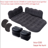 Car air mattress measuring 135x80 cm, already available according to the picture. Free electric air 