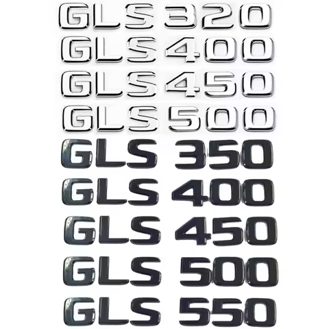 ABS Car Trunk Letters Logo Emblem Badge Decals Sticker For Mercedes Benz GLS Class GLS400 GLS500 GLS