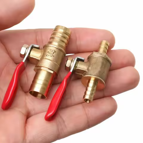 High Quality Brass Ball Valve 6/8/10/12mm 6/8/10/12mm Ball Valve High Quality Inline Brass Shut-off 