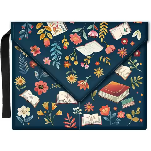Flower Book Cover Book Pattern Book Sleeve 11.6 X 9.3 Inch Book Protector for Paperbacks Washable Fa