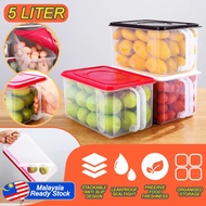 Tollo_regina [5 Liter] Dry Food Storage Box Sealtight Leakproof Container/Bekas Simpanan Makanan/干物保鲜收纳盒(M)18.5*31*15CM