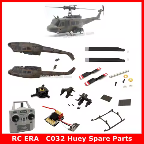 RC ERA Camouflage Weathered C032 UH-1 Huey RC Helicopter Replacement Parts Fuselage Main Blade Grip