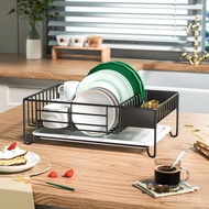 Dish Dinner Plate Drain-Free Rack Shelf Dish Rack Storage Kitchen Installation Countertop Stainless 