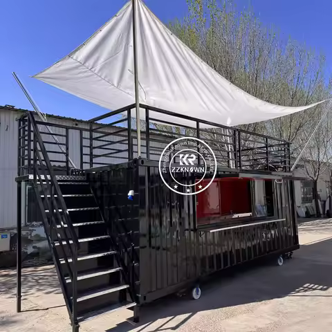 Outdoor Movable Restaurant And Coffee Shop Kiosk Bar Shipping Container Luxury Prefab Container Pub 
