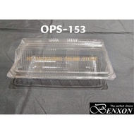 OPS-153 - BENXON Plastic Tray with Lock [ 100pcs± ] Bakery Disposable Clear Food Box - Hot Dog Box -