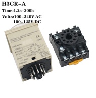 H3CR-A รีเลย์เวลา11 Pin AC 100-240V H3CR Series12vd 24VDC 100-240VAC ตัวจับเวลา24-220VAC-DC