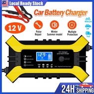 8A 24V Car Battery Charger Motorcycle Lorry Repair Charging Bateri Motorsikal Acid Battery Charger B