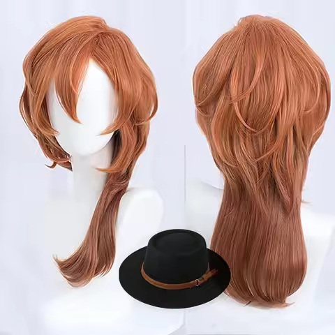 Really High Quality Anime Chuya Nakahara Chuuya Cosplay Wig Heat Resistant Synthetic Hair Wigs