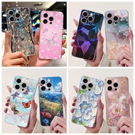 For iPhone 16 Pro Max Case A3084 A3295 Popular Flower Butterfly Soft Silicone Phone Cover For iPhone