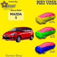 MERAH HIJAU MAZDA 5 Two Tone Car Cover, Color Combination, MAZDA 5 Dual Color Body Cover, Red, Yello