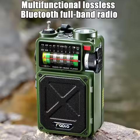 Hand-operated Emergency Solar Bluetooth Outdoor Camping Alarm Radio Multi-band Earthquake Prevention