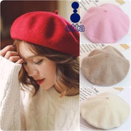 atta Wool Felt Beret Hat Warm Hats Winter Solid Color Beanie Cap For Women Sunton Wool Vintage Beret