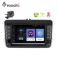 Podofo Android 13 Car Radio 7'' 2 Din GPS Stereo Autoradio BT FM For VW/PASSAT/POLO/GOLF 5 6/TOURAN + Rear Camera