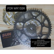 RicaRich 13T 52T 520 SPROCKET SET with SUN CHAIN | YAMAHA WR155R | WR 155R
