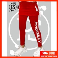 Pyur Sport Celana Senam Panjang Legging Rok Saku Merah Putih - Agustusan Gym Aerobic Zumba Fitness W