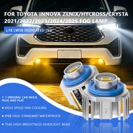 2Pcs L1B  FOR TOYOTA INNOVA ZENIX/HYCROSS/CRYSTA2021/2022/2023/2024/2025 FOG LAMP Dual Color LED Fog
