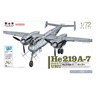 Platz Hobby 1/72 AE-9 Heinkel He 219A-0 UHU + Kubelwagen Airplane Model
